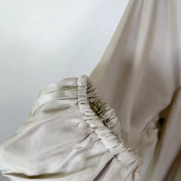 H&M Womens Size Xsmall Calf  Length Oversize Beige Midi Dress - Picture 16 of 16